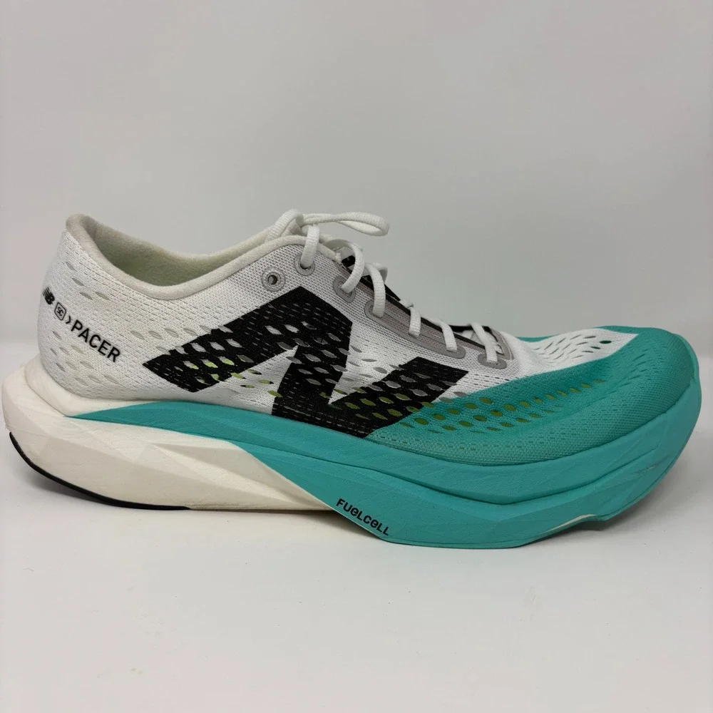 New Balance FuelCell SuperComp Pacer v2 Mens Size 10 White Blue Running Shoes